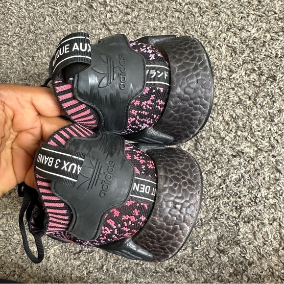 Adidas NMD R1 Primeknit sneakers shoe men’s size US 12 red pink running athletic - Picture 6 of 9